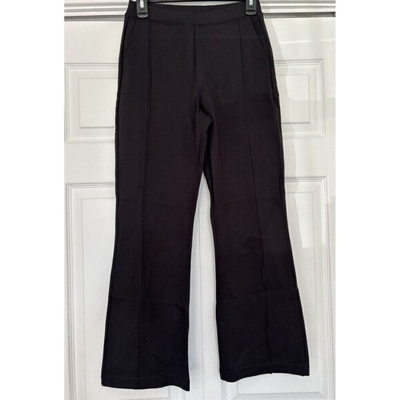 Madewell Knit Kick Flare Ponte Pants Women High Rise Stretch Black Pull On Sz M - Picture 5 of 15
